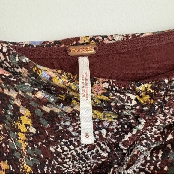 Free People Saturday Sun Mini Skirt mixed print size 8‎ - Picture 6 of 6